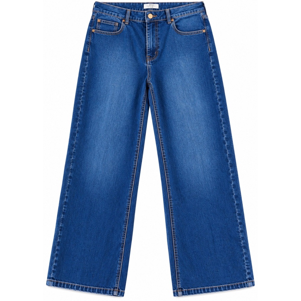 DKNY Jeans Womens 38x30 Blue Denim Wide Leg Straight Leg 100% Cotton Casual
